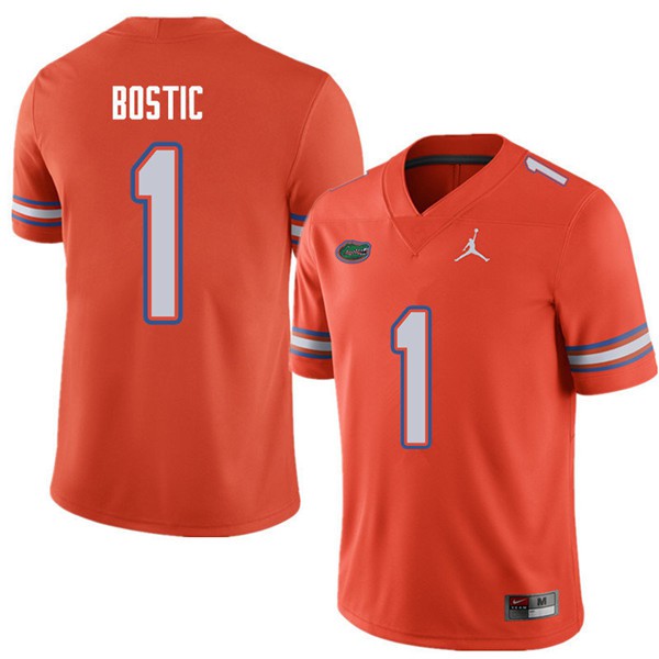 Jordan Brand Men #1 Jonathan Bostic Florida Gators College Football Jerseys Orange